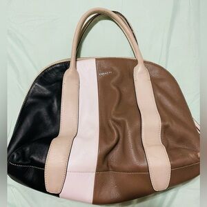 Coach Women's N M1393-30151 Black, Brown, and Cream Shoulder Bag